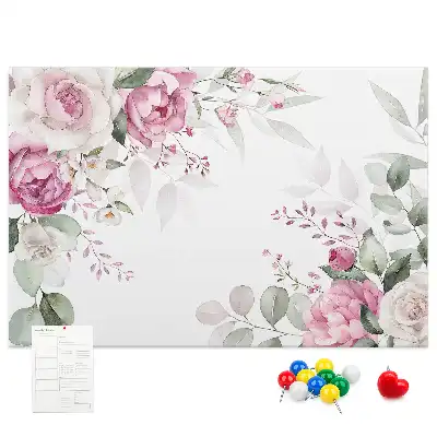 Cork memo board Floral frame