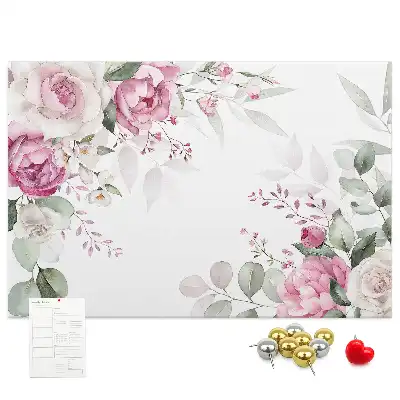 Cork memo board Floral frame