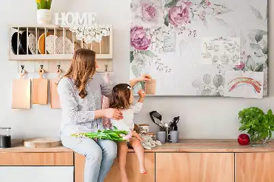 Cork memo board Floral frame