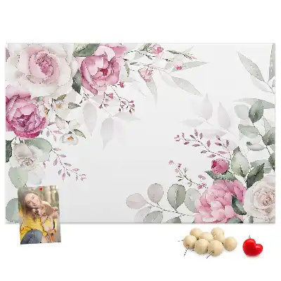 Cork memo board Floral frame