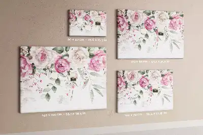 Printed Cork Board Watercolor roses