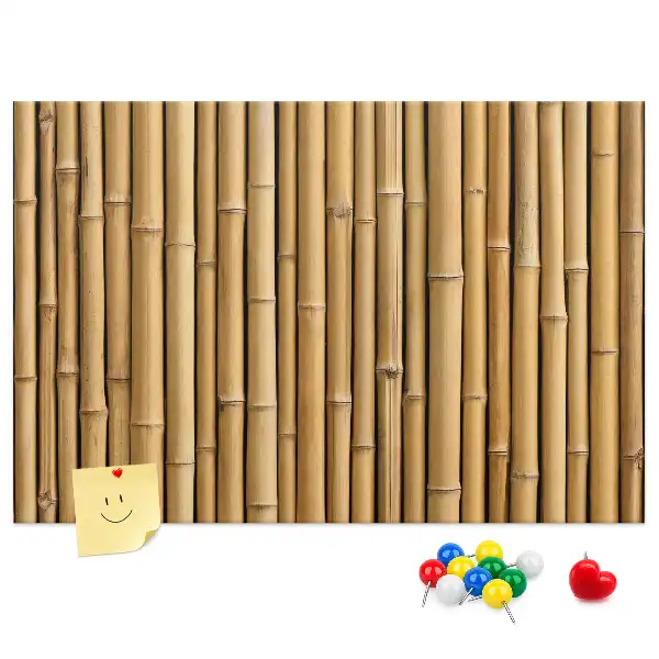Printed Cork Memo Board with Bamboo Sticks