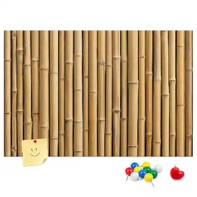 Printed Cork Memo Board Bamboo sticks
