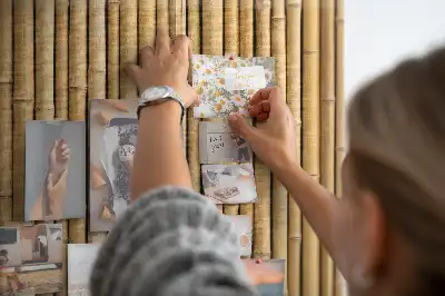 Printed Cork Memo Board with Bamboo Sticks