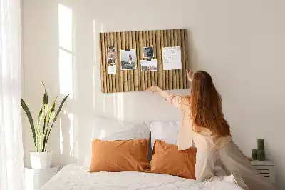 Printed Cork Memo Board with Bamboo Sticks