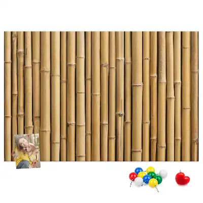 Printed Cork Memo Board with Bamboo Sticks