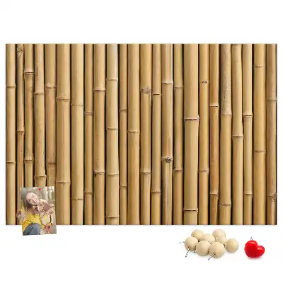 Printed Cork Memo Board with Bamboo Sticks