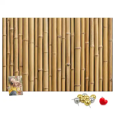 Printed Cork Memo Board with Bamboo Sticks