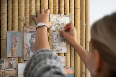 Printed Cork Memo Board with Bamboo Sticks