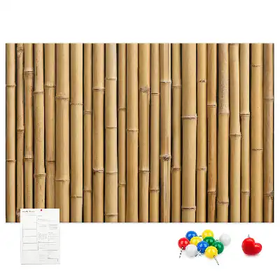 Printed Cork Memo Board with Bamboo Sticks
