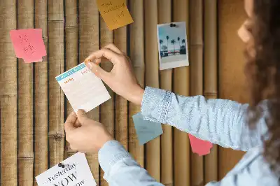Printed Cork Memo Board with Bamboo Sticks