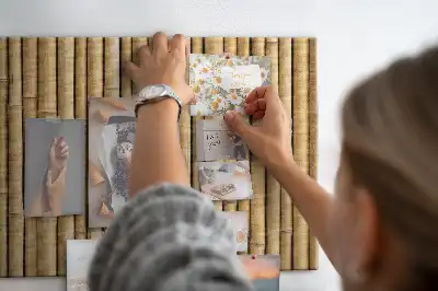 Printed Cork Memo Board with Bamboo Sticks