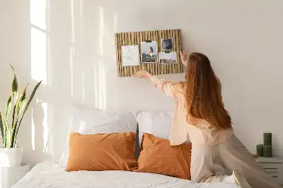Printed Cork Memo Board with Bamboo Sticks