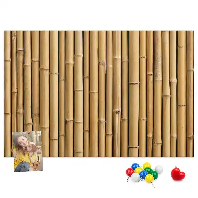 Printed Cork Memo Board with Bamboo Sticks