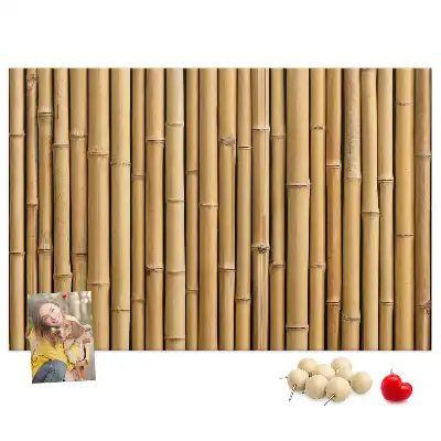 Printed Cork Memo Board with Bamboo Sticks