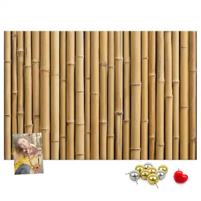 Printed Cork Memo Board with Bamboo Sticks