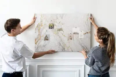 Decorative Marble Printed Cork Board