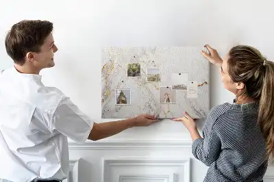 Decorative Marble Printed Cork Board