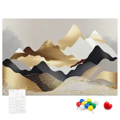 Mountains Abstraction Printed Cork Memo Board