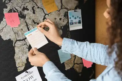 World Map Printed Cork Memo Board