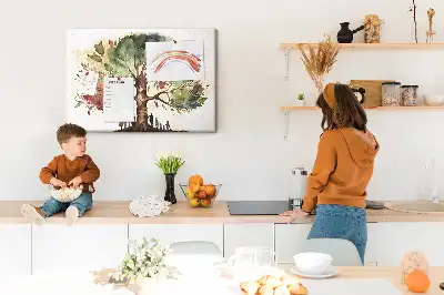 Printed Family Tree Cork Board