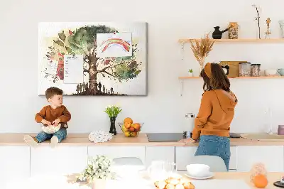 Printed Family Tree Cork Board