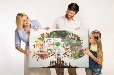 Printed Family Tree Cork Board