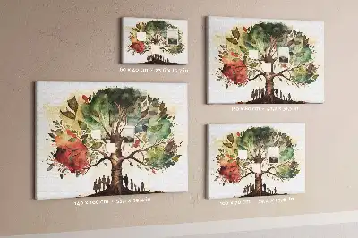 Printed Cork Board Family tree