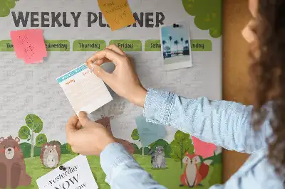 Printed Cork Lesson Plan Memo Board