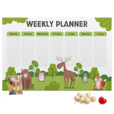 Printed Cork Lesson Plan Memo Board