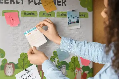 Printed Cork Lesson Plan Memo Board
