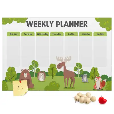 Printed Cork Lesson Plan Memo Board
