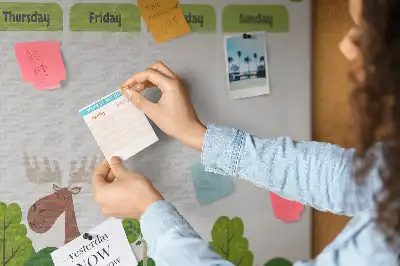 Printed Cork Lesson Plan Memo Board