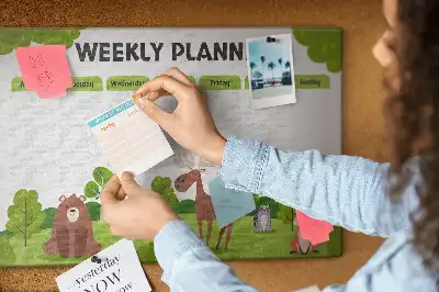 Printed Cork Lesson Plan Memo Board