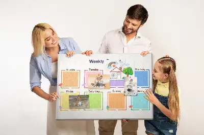 Weekly planner cork memo board