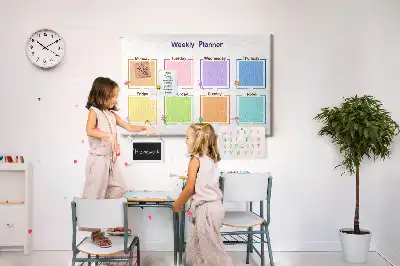Weekly planner cork memo board
