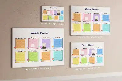 Weekly planner cork memo board