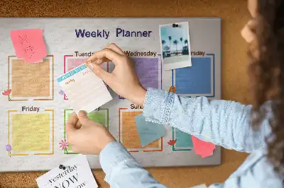 Weekly planner cork memo board