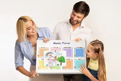 Weekly planner cork memo board