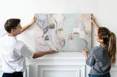 Marble Printed Cork Board