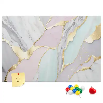 Printed Marble Pattern Cork Memo Board