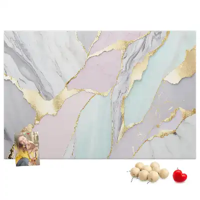 Printed Marble Pattern Cork Memo Board