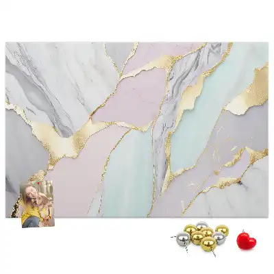 Printed Marble Pattern Cork Memo Board