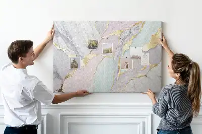 Printed Marble Pattern Cork Memo Board
