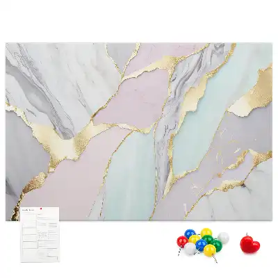 Printed Cork Memo Board Marble pattern