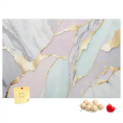 Printed Cork Memo Board Marble pattern