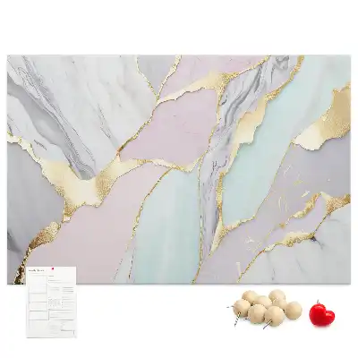 Printed Marble Pattern Cork Memo Board