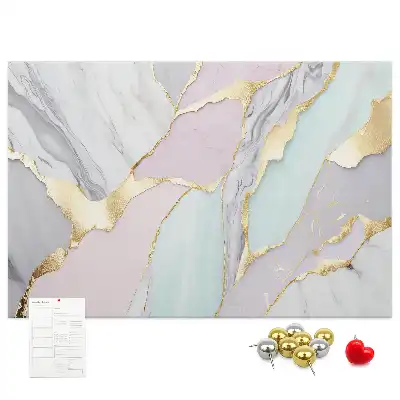 Printed Cork Memo Board Marble pattern