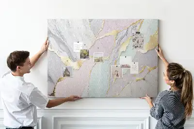 Printed Marble Pattern Cork Memo Board