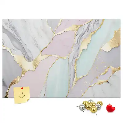 Printed Marble Pattern Cork Memo Board